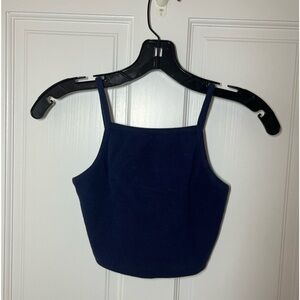 Rib-Knit Cropped Cami Tank Top